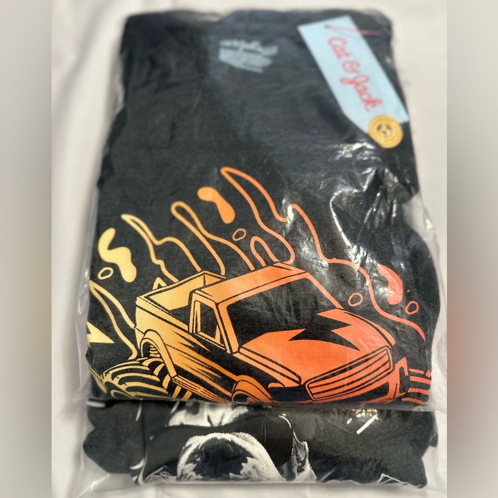 Cat & Jack Kids’ Graphic Long Sleeve Tee - Size Youth XXL (16/18) Husky | 2 BNWT
